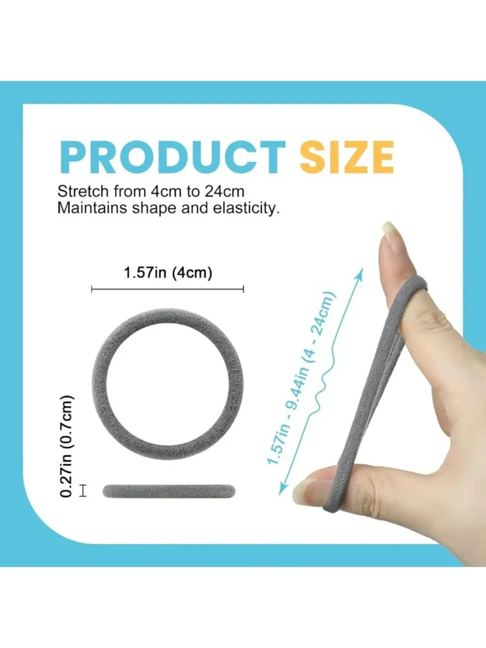 100 Pcs Soft Seamless Hair Ties - No Damage Ponytail Holders for All Hair Types